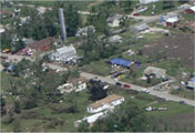 A town from the air